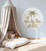 Muurcirkel Little Dino world