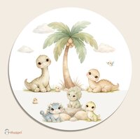 Muurcirkel Little Dino world