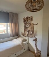 Behang Jungle naturel leeuwtje