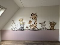 Behang jungle cuties roze onderzijde