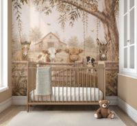 Behang sample Dreamy Farm Friends - Farm View -