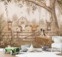 Behang sample Dreamy Farm Friends - Farm View -