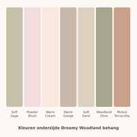Behang Dreamy Woodland met gekleurde onderzijde
