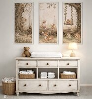 Behang panelen (set van 3) Dreamy Woodland 