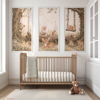 Behang panelen (set van 3) Dreamy Woodland 