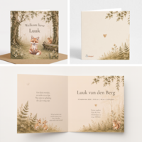 Geboortekaarten Dreamy Woodland - Fox -
