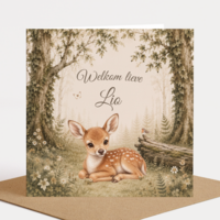 Geboortekaarten Dreamy Woodland - Deer -