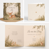 Proefdruk geboortekaartje Dreamy Woodland - Deer -