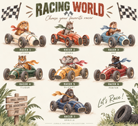 Behang  Jungle Grand Prix Duo| Brede &amp; halve muur