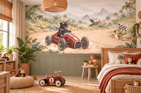 Behang Jungle Rally Solo | Brede &amp; halve muur