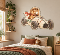 Muurdecoratie Racing World Jungle - leeuw -