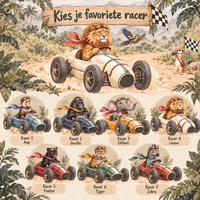 Behang Jungle Rally  | Geblokte lambrisering
