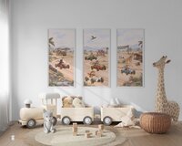 Behang panelen Racing World Jungle (set van 3) 