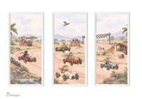 Behang panelen Racing World Jungle (set van 3) 