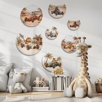 Muurcirkel set Racing World Jungle