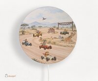 Wandlamp rond Racing World Jungle