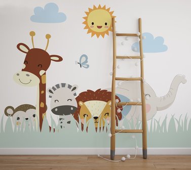 safari jungle behang baby en kinderkamer