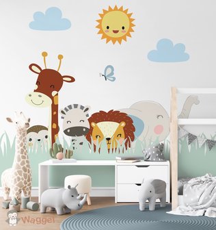 safari jungle behang baby en kinderkamer