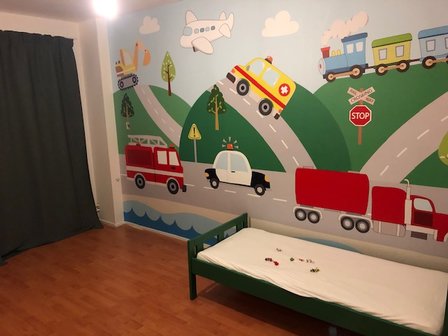 stoere voertuigen behang baby en kinderkamer 