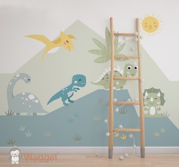 dino behang voor baby en kinderkamer