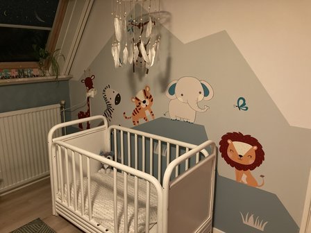 Safari jungle behang baby en kinderkamer 