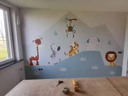 Safari behang baby en kinderkamer 