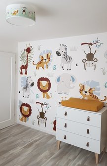 safari behang baby en kinderkamer