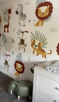 safari behang baby en kinderkamer