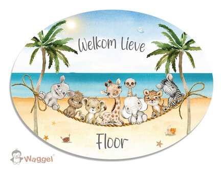 jungledieren geboortebord