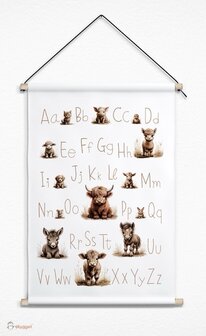 ABC poster boerderijdieren naturel