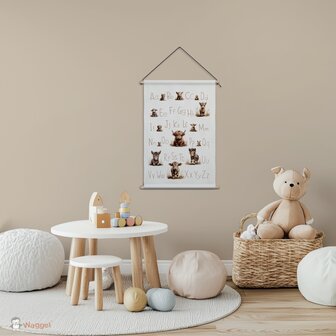 ABC poster boerderijdieren naturel