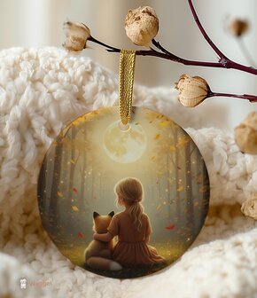 Plexiglas hanger &ndash; Whispering Woods - Fox, me and the moon