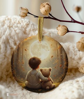 Plexiglas hanger &ndash; Whispering Woods - Bear, me and the moon