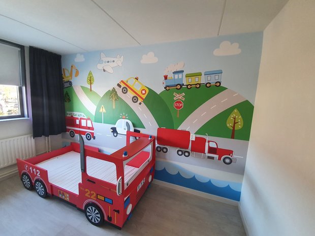 stoere voertuigen behang baby en kinderkamer 