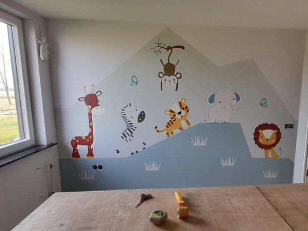 Safari behang baby en kinderkamer 