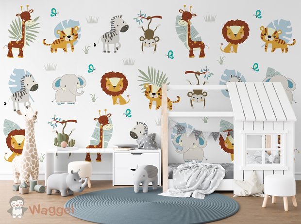 safari behang baby en kinderkamer