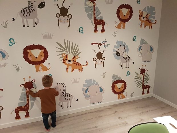 safari behang baby en kinderkamer