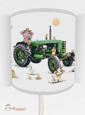 Wandlamp boerderijdieren tractor