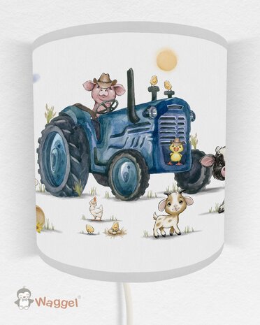 Wandlamp boerderijdieren tractor