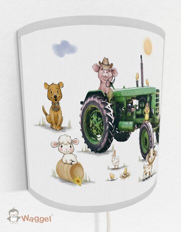 Wandlamp boerderijdieren tractor