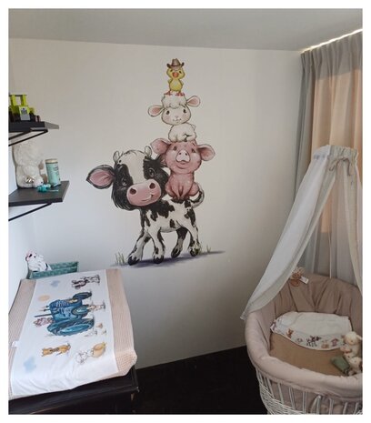behang boerderijdieren