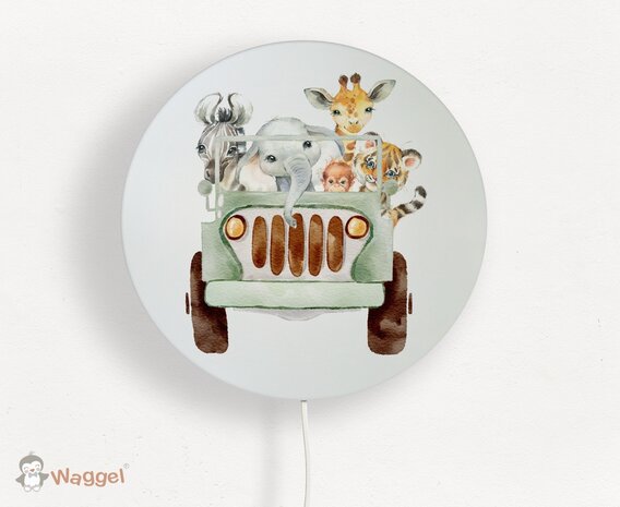 ronde wandlamp jungle
