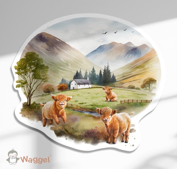 schotse hooglander muurcirkel