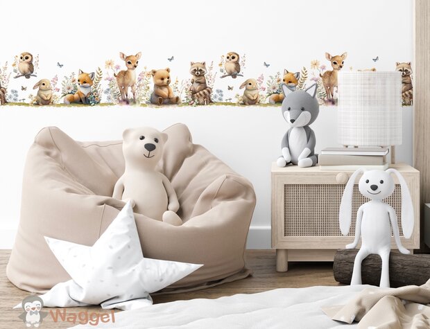 stickerrand bosdieren