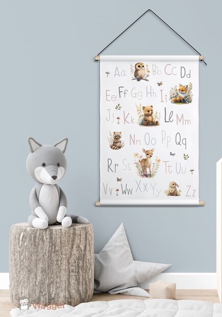 bosdieren alfabetposter