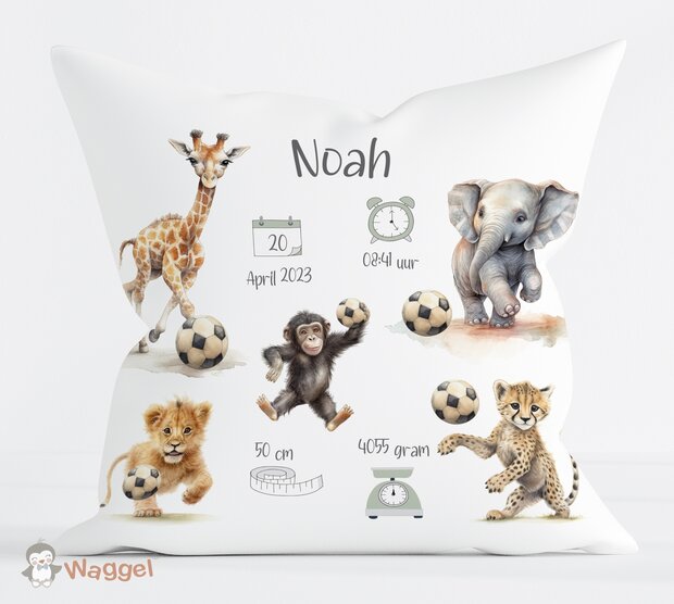 jungle geboortekussen