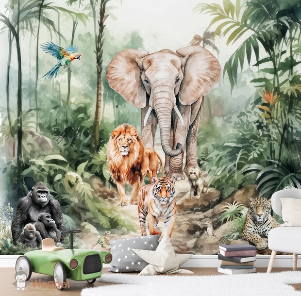 Behang Tropical jungle walk with me