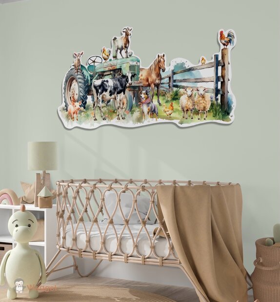 boerderijdieren muurdecoratie