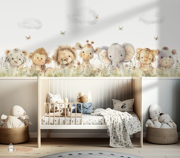 Behang Sweethearts jungle (geschikt voor een brede en smalle muur bijv. boven lambrisering)