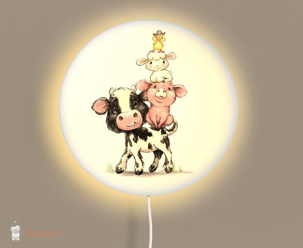 boerderijdieren lamp